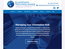 Tablet Screenshot of guardiantechnologies.co.uk